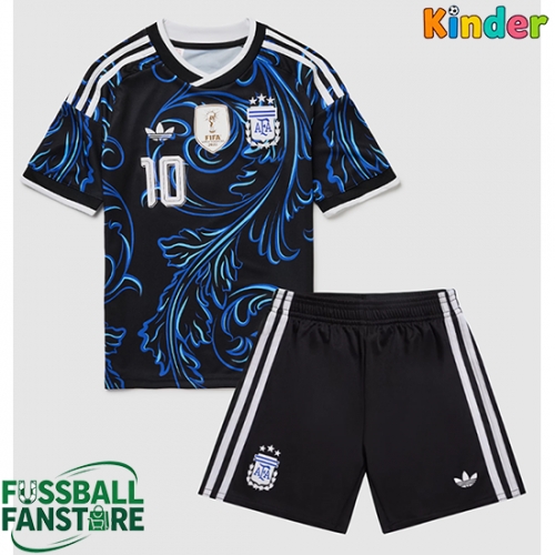 Argentinien Lionel Messi #10 Replik Auswärtstrikot Kinder WM 2026 Kurzarm (+ Kurze Hosen)